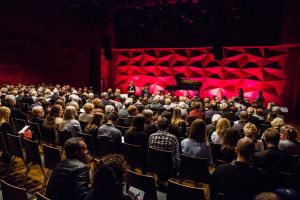 1264th Liszt Evening, Wroclaw, the National Forum of Music (Red Hall), 8th November 2017. <br> Audience filled the hall (due to Eugen Indjic's popularity, the tickets sold out already few weeks before the concert). <br>Photo by Natalia Solnica